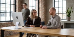 Digital agency process: first meeting with sales and tech at the table