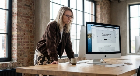 SaaS website design wireframe showing hero section and conversion funnel structure