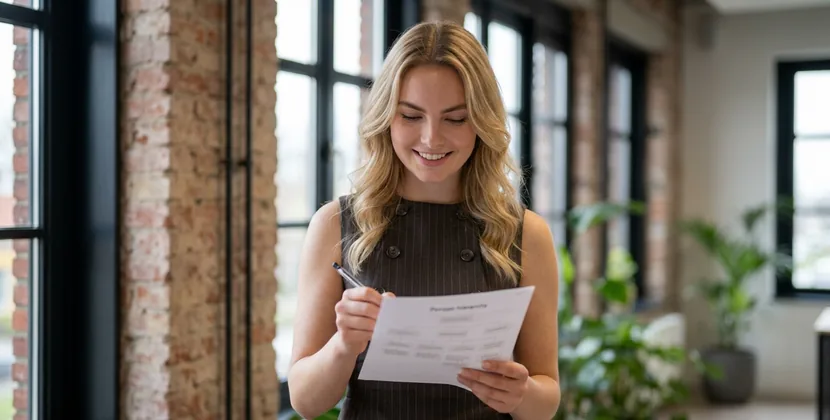 Web strategist tracing a path down a printed page hierarchy with a pen